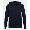 Sweat à Capuche Zippé Bleu Marine 100% Coton Bio - Coupe Regular