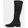 Bottes Stretch Noires Aspect Daim - Hauteur 33cm - Confort Extensible