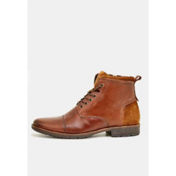 Bottines Homme en Cuir de Buffle Marron - Semelle Profilée & Zip