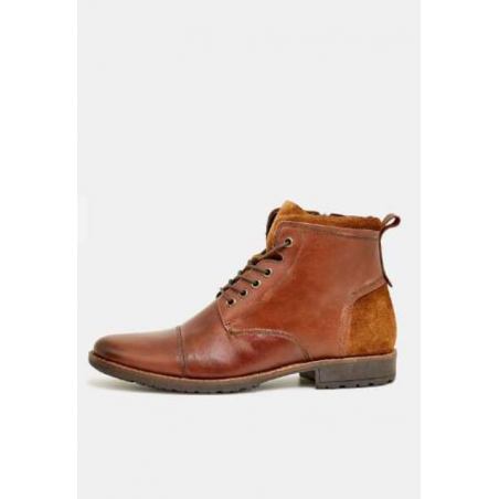 Bottines Homme en Cuir de Buffle Marron - Semelle Profilée & Zip