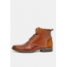 Bottines Homme en Cuir de Buffle Marron - Semelle Profilée & Zip