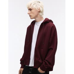 Sweat à Capuche Zippé Bleu Marine 100% Coton Bio - Coupe Regular