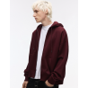 Sweat à Capuche Zippé Bleu Marine 100% Coton Bio - Coupe Regular