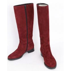 Bottes Stretch Noires Aspect Daim - Hauteur 33cm - Confort Extensible