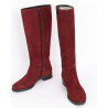 Bottes Stretch Noires Aspect Daim - Hauteur 33cm - Confort Extensible