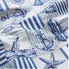 Tissu Coton Enduit Maritime Bleu Acier - Coupon 2m | DECOMOD